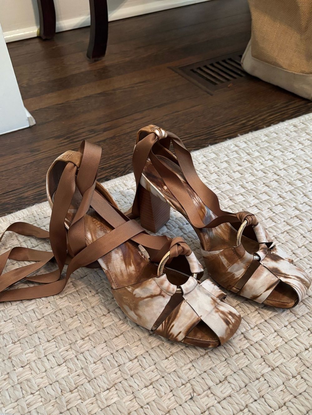 Ulla Johnson Sadie sandals in a unique Moss Tie Dye